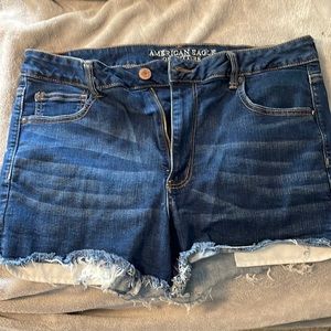American Eagle High-Rise Shortie Jean Shorts